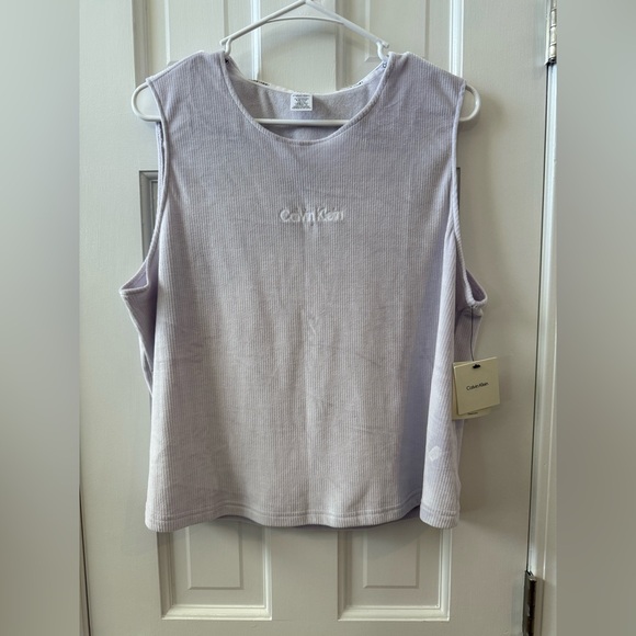 Calvin Klein Microfiber Stretch Plush Ribbed Sleepwear Set X-Large - Picture 2 of 4